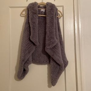 Current air faux fur vest
